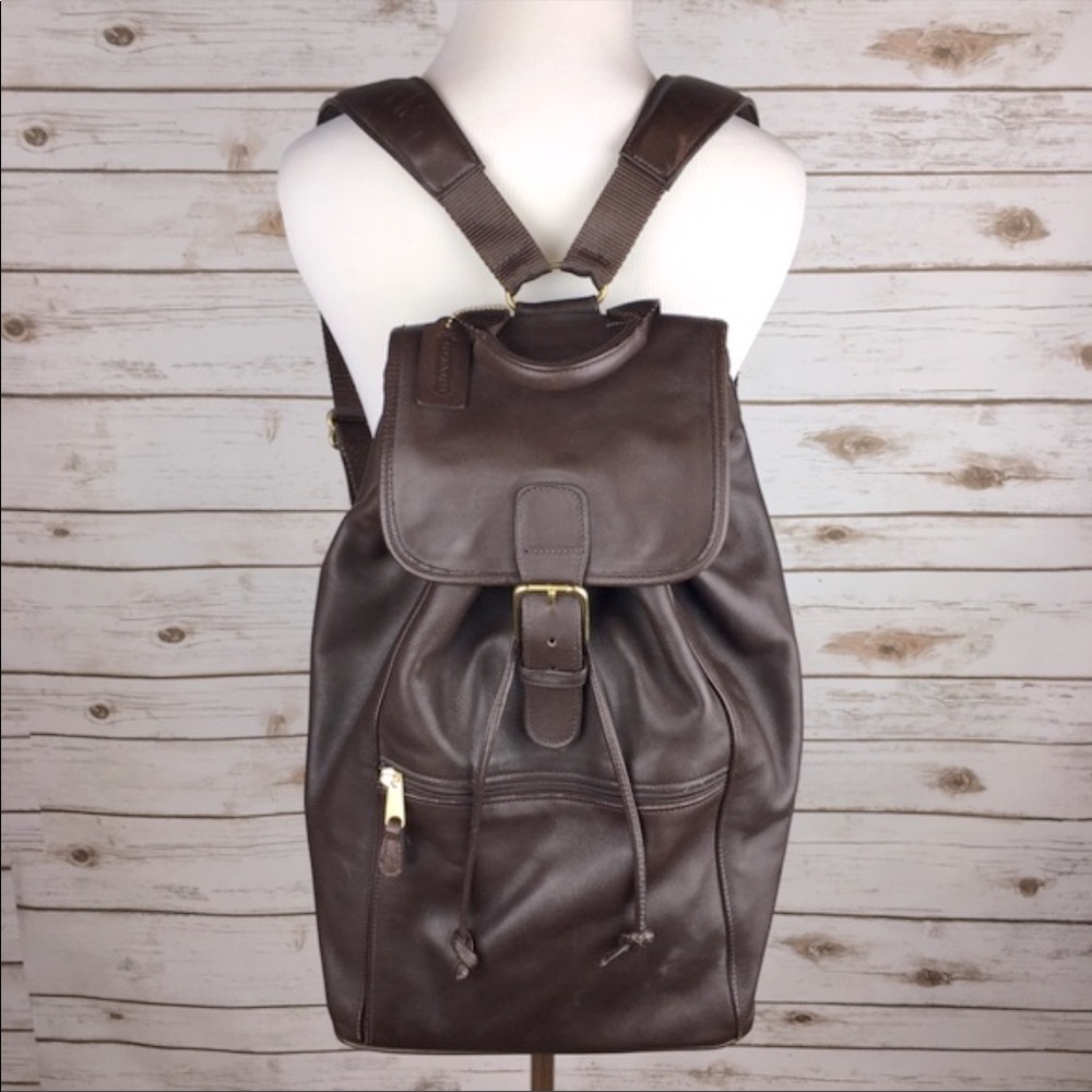 Coach Vintage XL Unisex Brown Backpack Rucksack 0529 - Picture 2 of 15